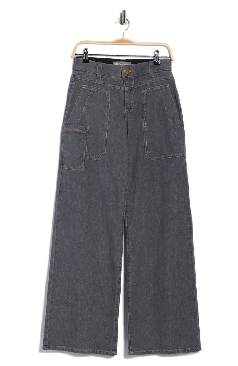 Democracy High Waist Wide Leg Carpenter Jeans, Alternate, color, Grey
