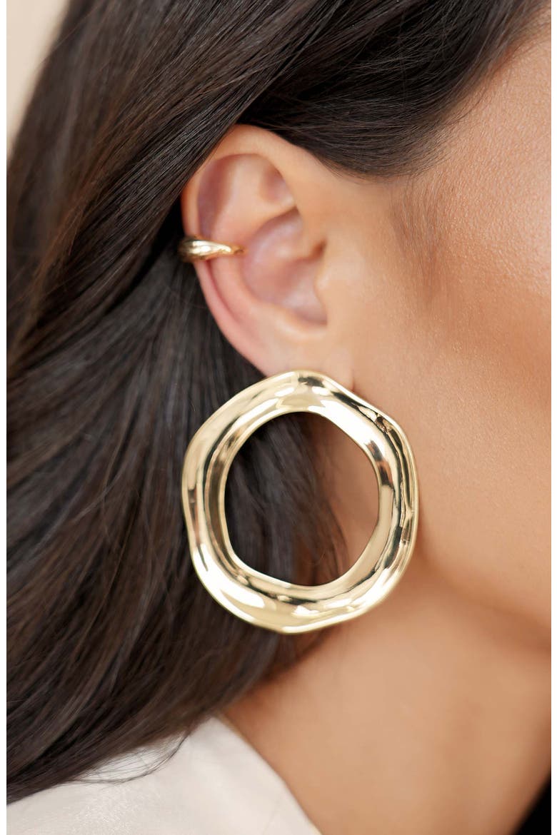 Open Circle Drop Earrings, Alternate, color, GOLD