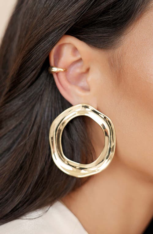 Ettika Open Circle Drop Earrings In Gold