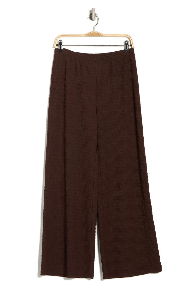 Vigoss Textured Wide Leg Pants, Alternate, color, Chocolate