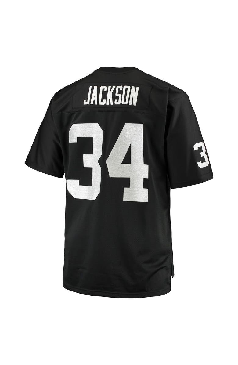 Mitchell & Ness Men's Mitchell & Ness Bo Jackson Black Las Vegas Raiders Big & Tall 1988 Retired Player Replica Jersey, Alternate, color, Black