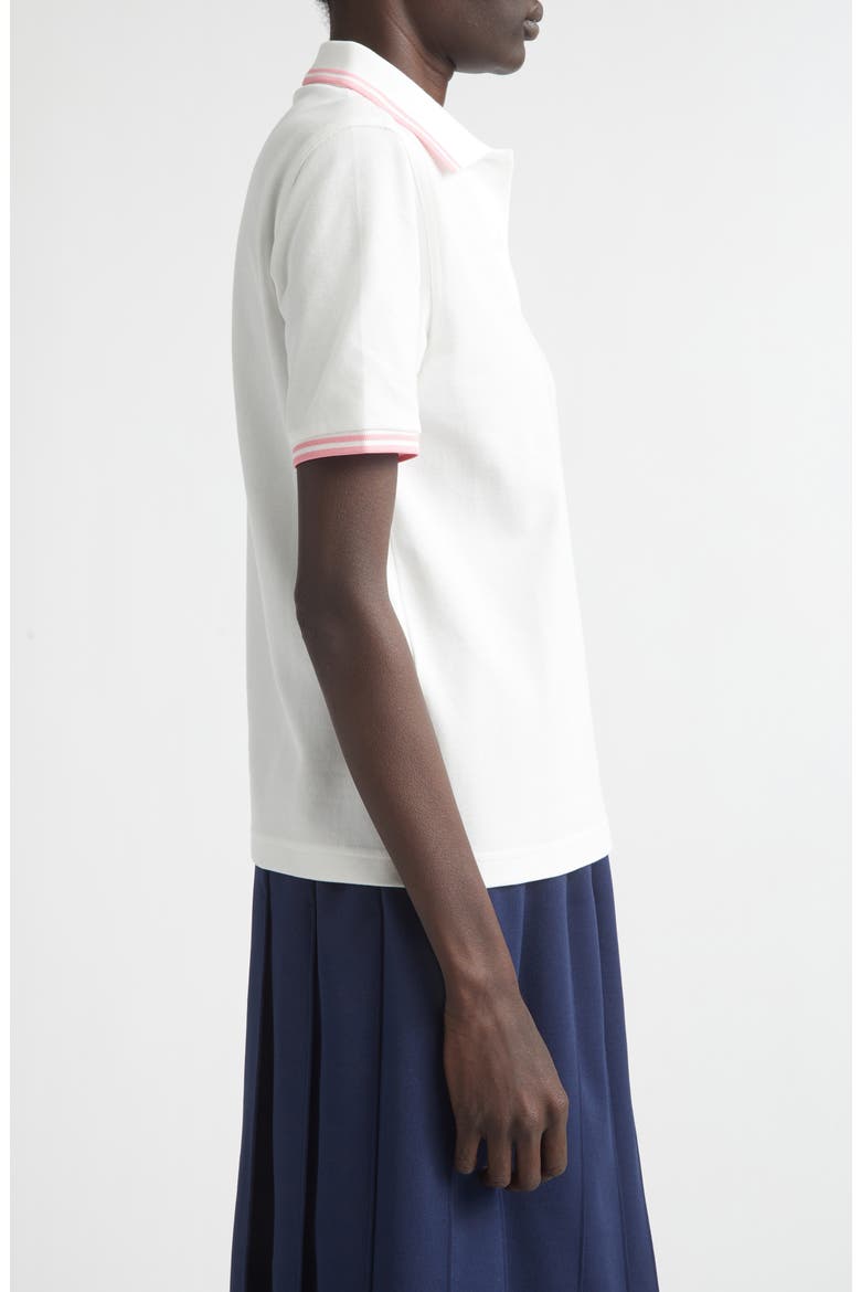 x Fred Perry Tipped Cotton Piqué Polo, Alternate, color, WHITE