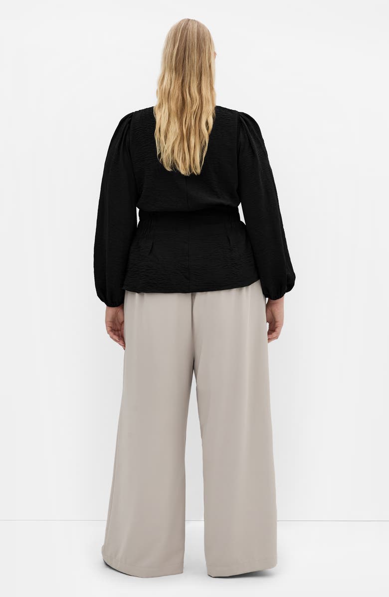 City Chic Cara Long Sleeve Peplum Shirt, Alternate, color,