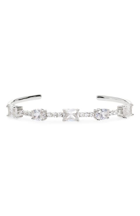 Mixed Crystal Cuff Bracelet