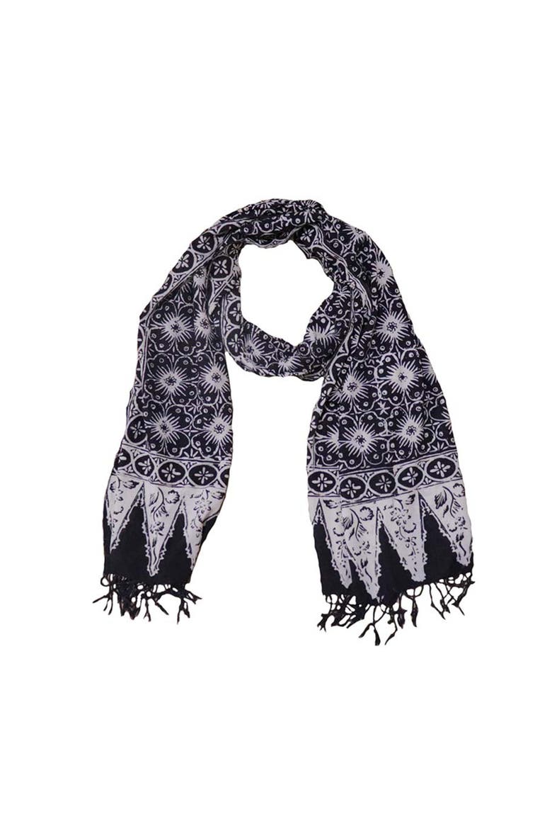 Handmade Batik Scarf, Main, color, Hisbiscus Flower
