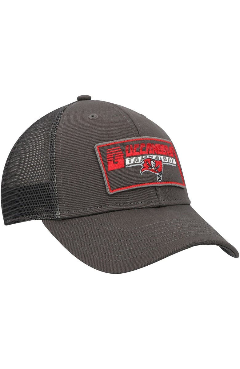 '47 Youth '47 Pewter Tampa Bay Buccaneers Levee MVP Trucker Adjustable Hat, Alternate, color, Pewter