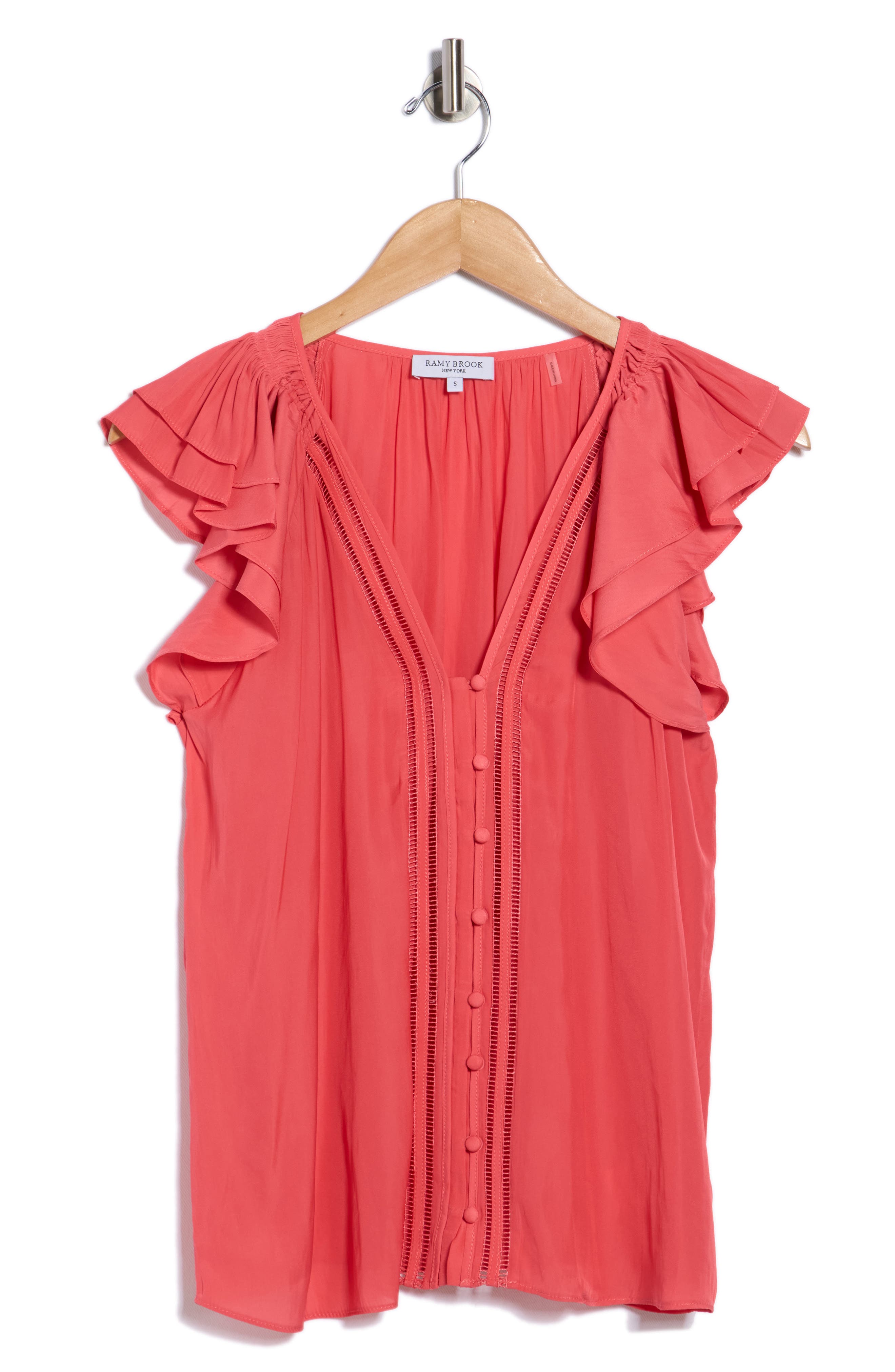 Ramy Brook Kendall Short Sleeve Button-Up Shirt