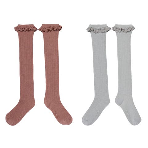 Lace Knee Socks, 2-pack (toddler)