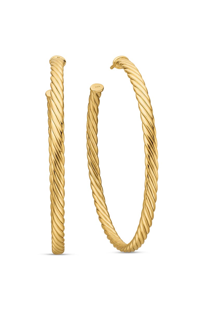 David Yurman Cable Spiral Hoop Earrings, Main, color, Gold