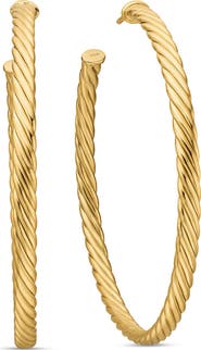 David Yurman Cable Spiral Hoop Earrings