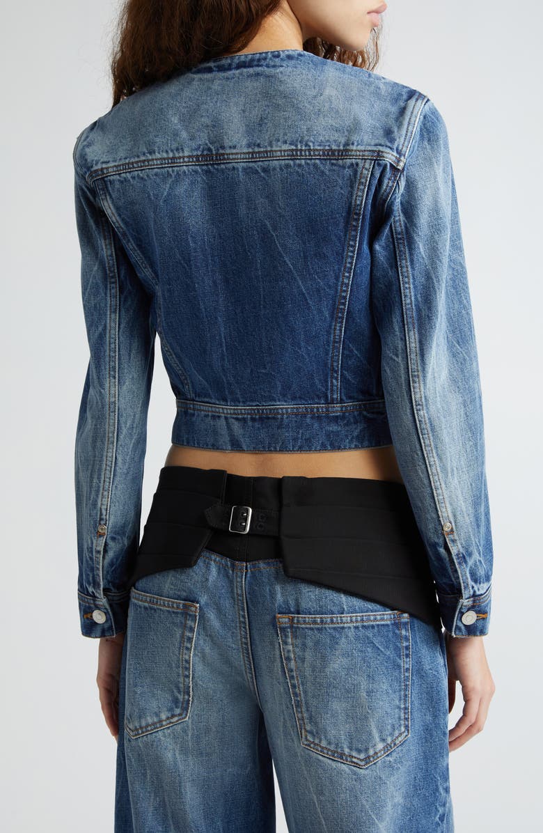 Stella McCartney Tuxedo Panel Denim Jacket, Alternate, color, 