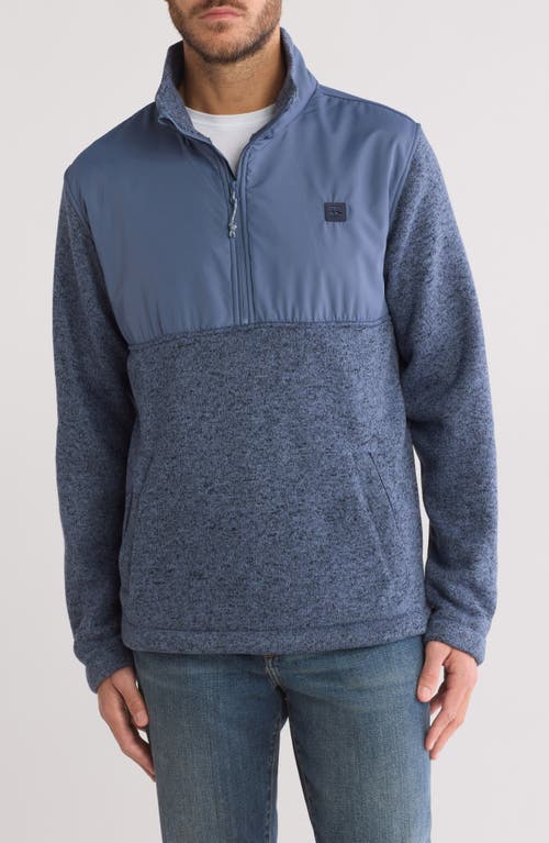 Billabong Boundary Blocked Half-Zip Jacket in Slate Blue 