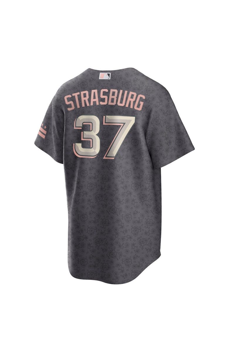 Nike Men's Nike Stephen Strasburg Charcoal Washington Nationals City Connect Replica Player Jersey, Alternate, color, 