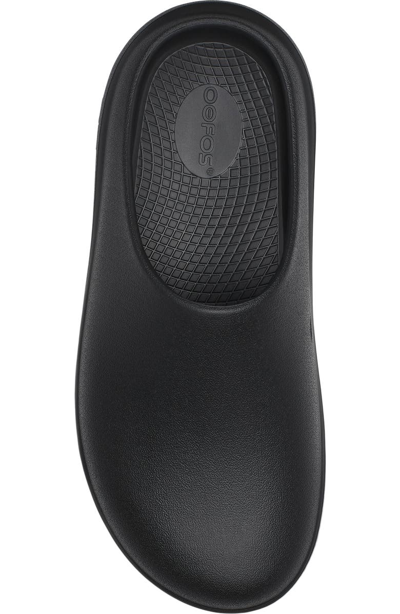 Oofos OOclog Clog, Alternate, color, Black
