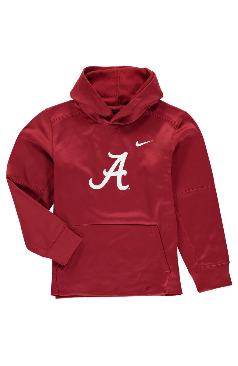 Nike Youth Nike Crimson Alabama Crimson Tide Logo KO Pullover Performance Hoodie, Main, color, 