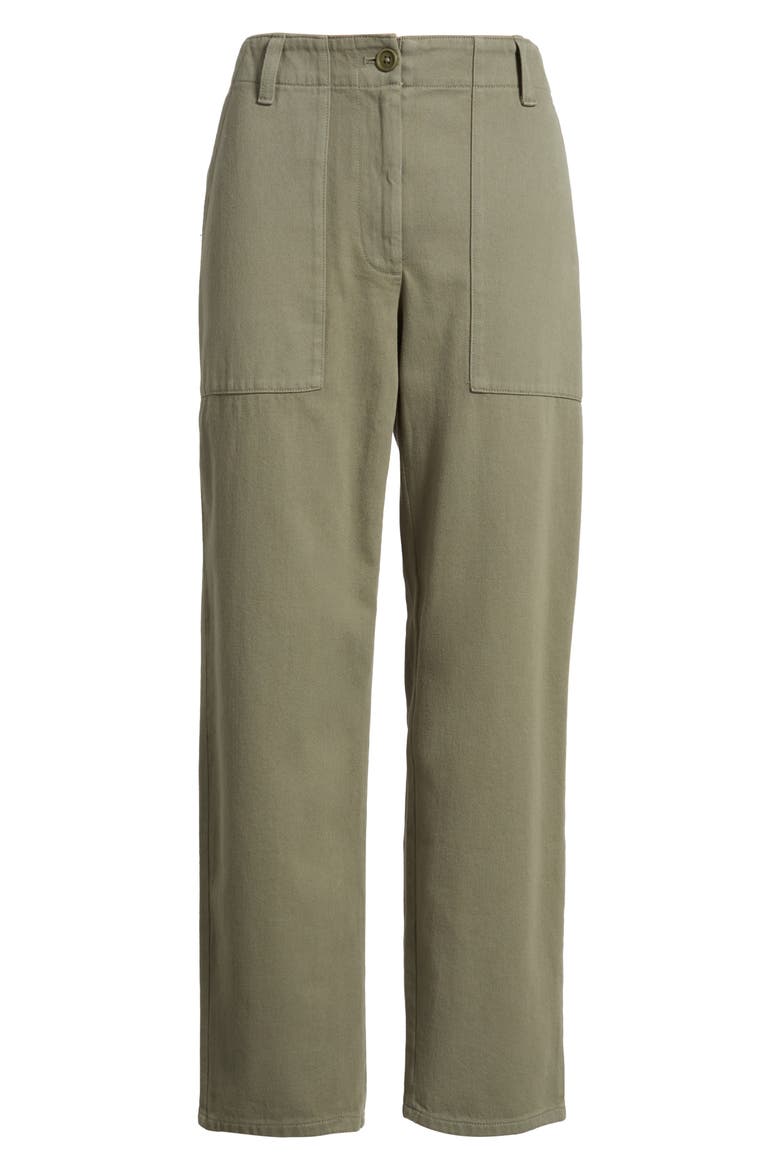 Easy Tapered Organic Cotton Pants, Alternate, color, BAYLEAF