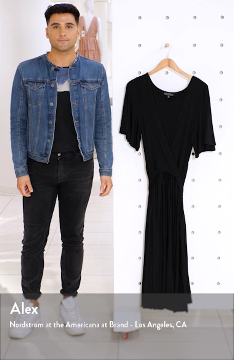 Wrap Waist Jersey Midi Dress, sales video thumbnail
