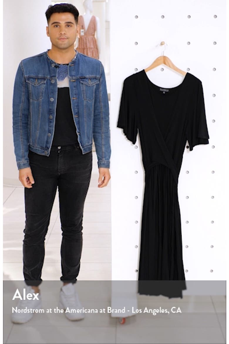 Wrap Waist Jersey Midi Dress video