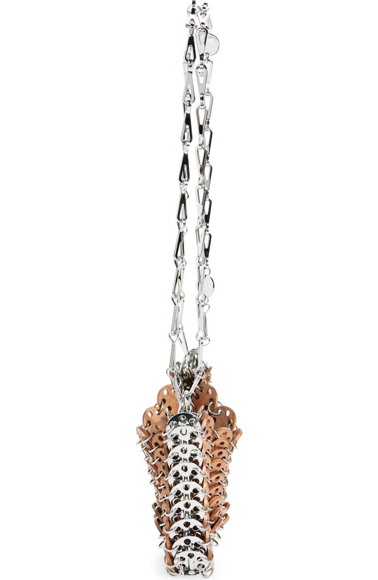 Rabanne 1969 Iconic Wood & Metal Shoulder Bag, Alternate, color, Rust / Silver