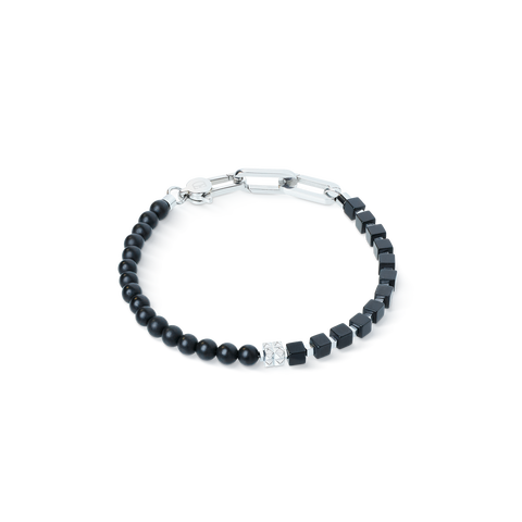 Bracelet Spikes Fusion Onyx Black-Silver