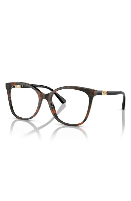 Emporio Armani 54mm Square Optical Glasses In Brown