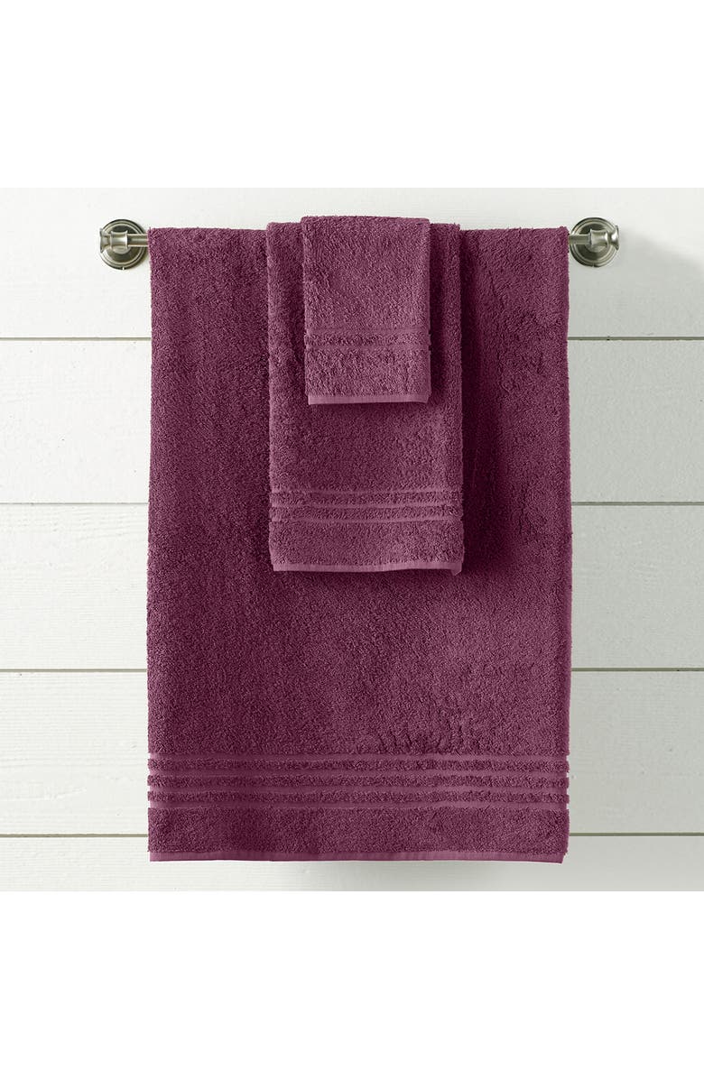 ELLA JAYNE HOME Solid Cotton 18-Piece Towel Set, Alternate, color, Plum
