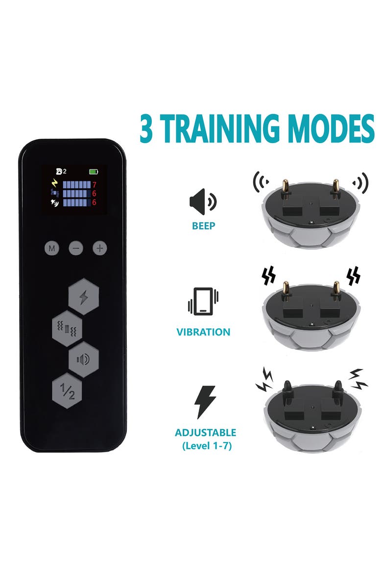 PET LIFE Howless LED 1-to-2 Dog 1,200 Foot Range 7-Level Vibration and Sound Training Dog Collar, Alternate, color, 