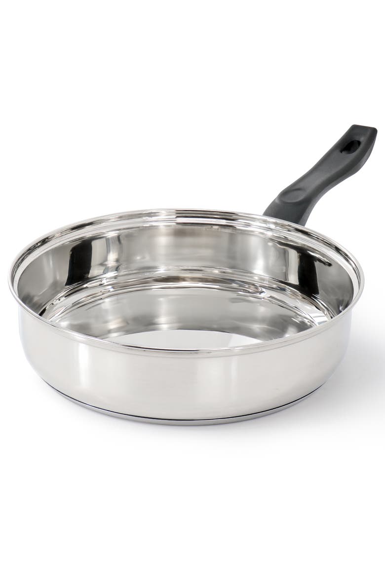 Rametto 5 Piece Belly Shaped Stainless Steel Cookware Set, Alternate, color, Silver