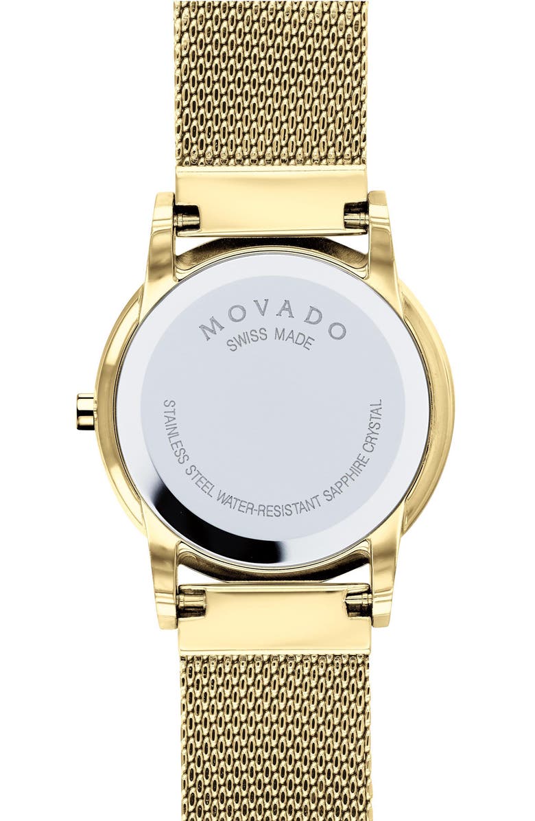 Movado Museum Classic Mesh Strap Watch, 28mm, Alternate, color, 