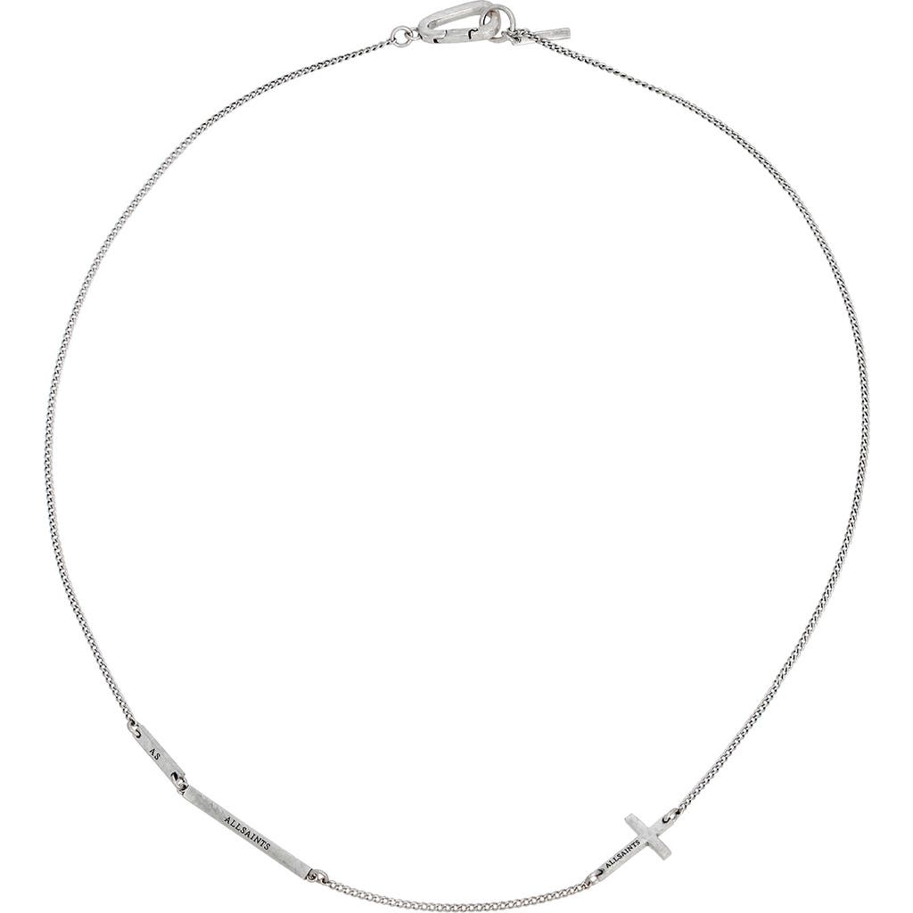 Allsaints Cross Station Necklace