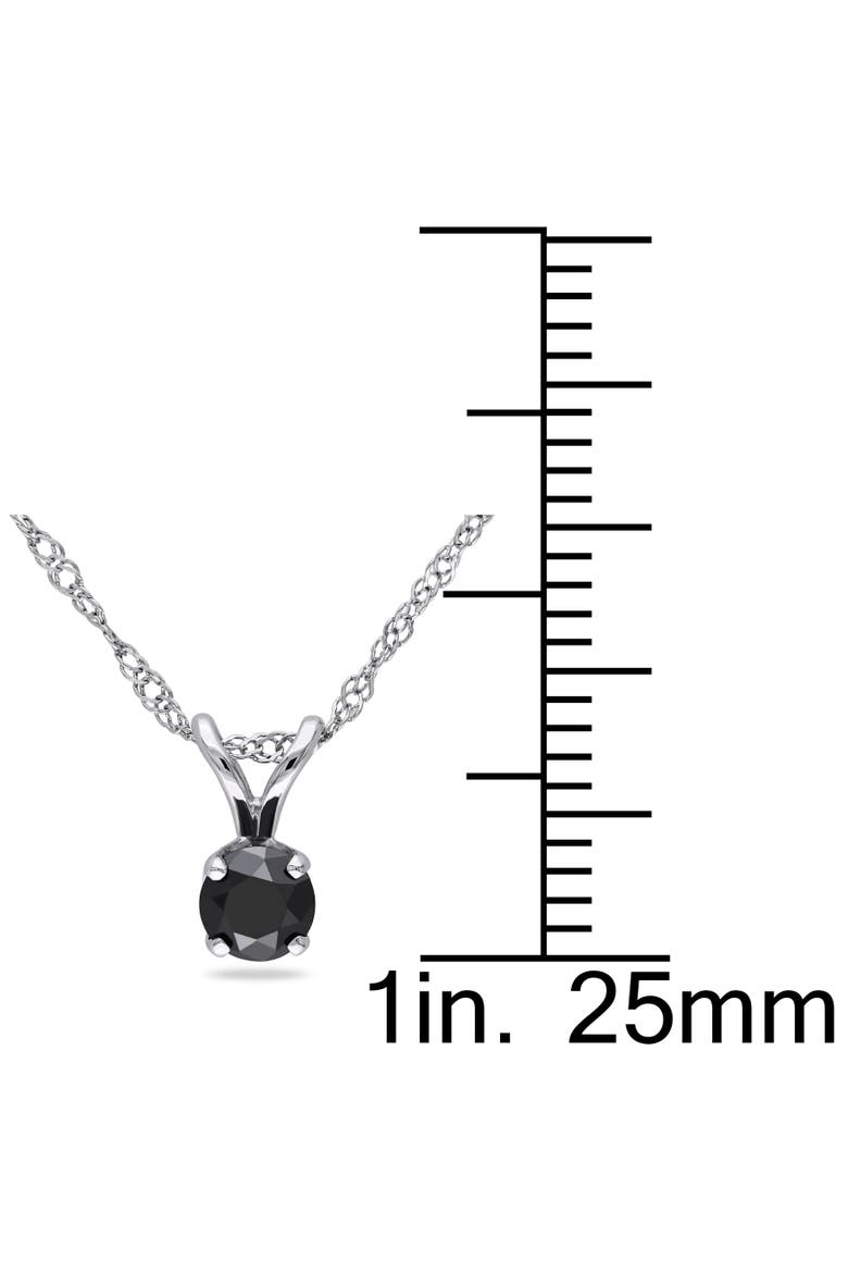 1/4 CTW Black Diamond Solitaire Necklace 14k, Alternate, color, Diamond