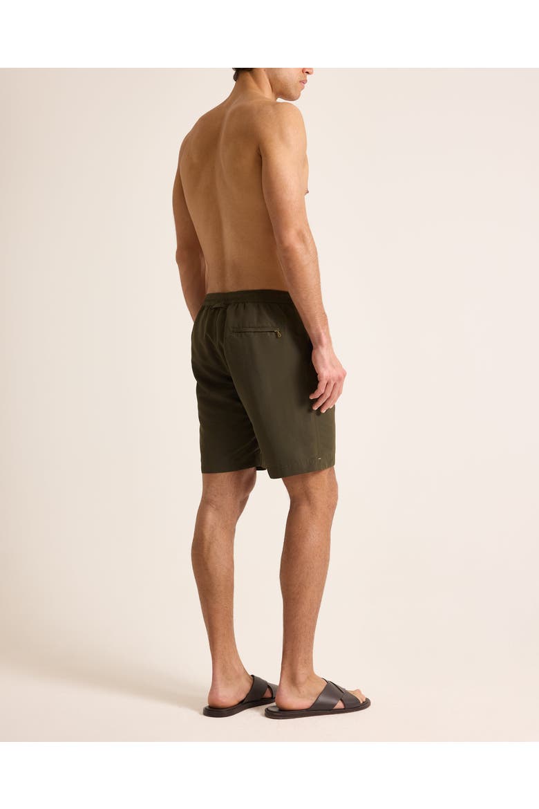 Dane Drawcord Longest-Length Classic Fit Drawcord Swim Shorts, Alternate, color, BAYLEAF GREEN