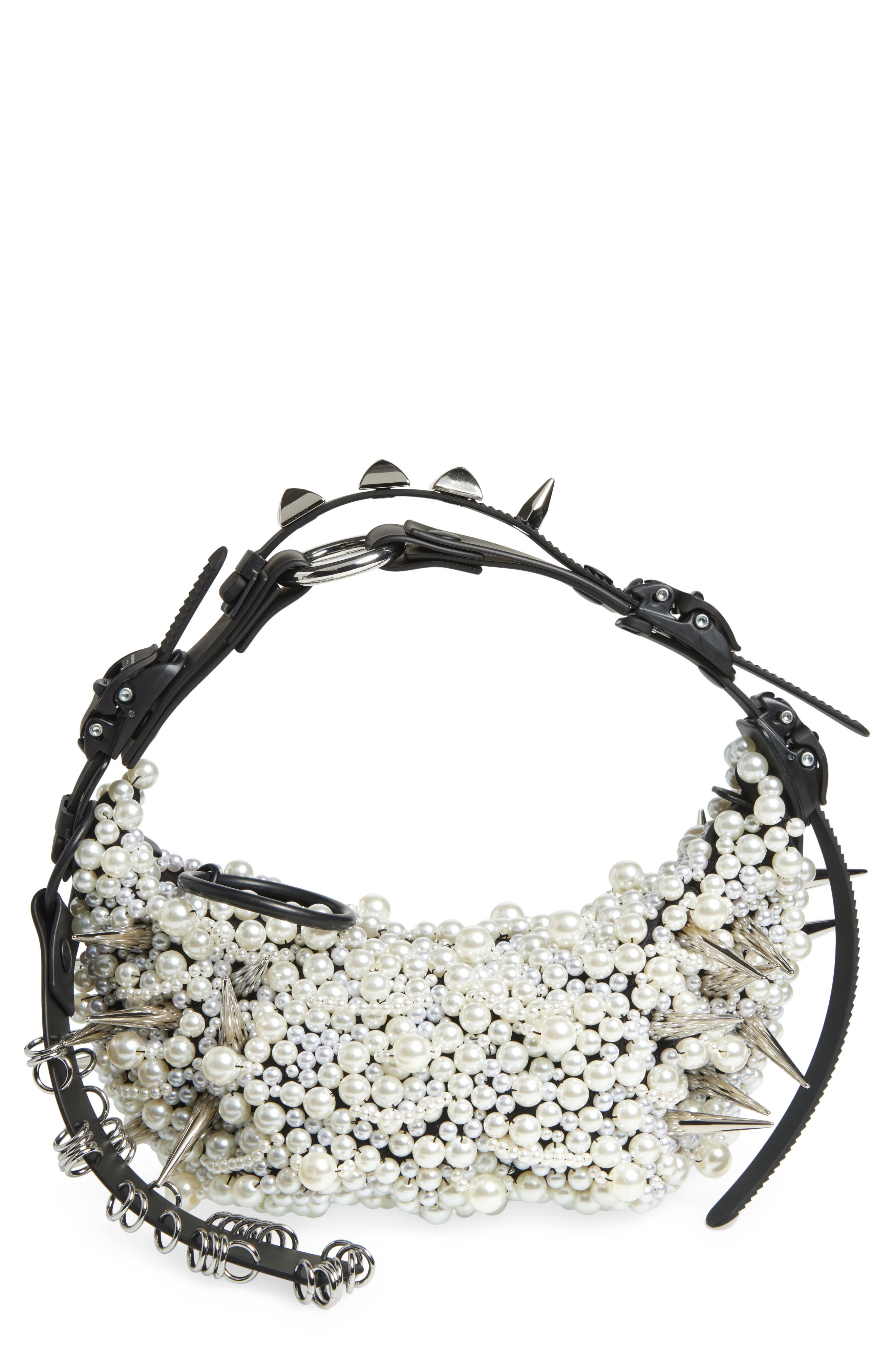 Junya Watanabe x Innerraum Half Moon Faux Leather Shoulder Bag, Main, color, 