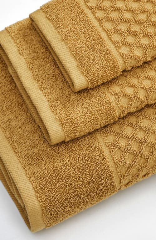Woven & Weft Diamond 2-pack Bath Towel Set In Yellow