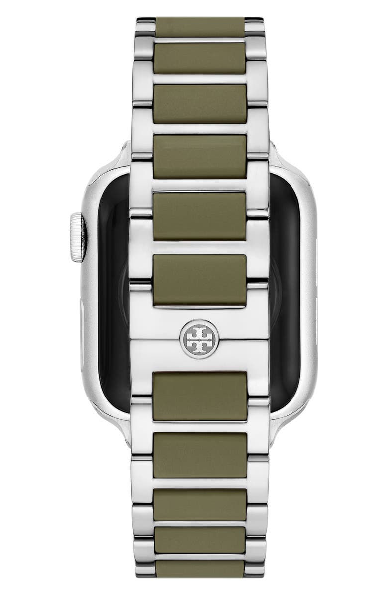 Tory Burch The Kira 18mm Apple Watch<sup>®</sup> Bracelet Watchband, Alternate, color, Green