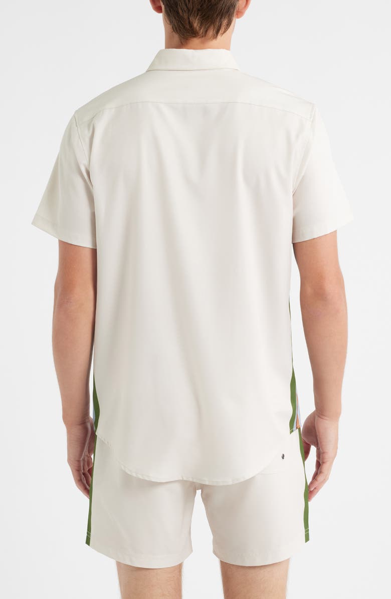 MAVRANS Rayas Weekend Button-Up Shirt, Alternate, color, Beige