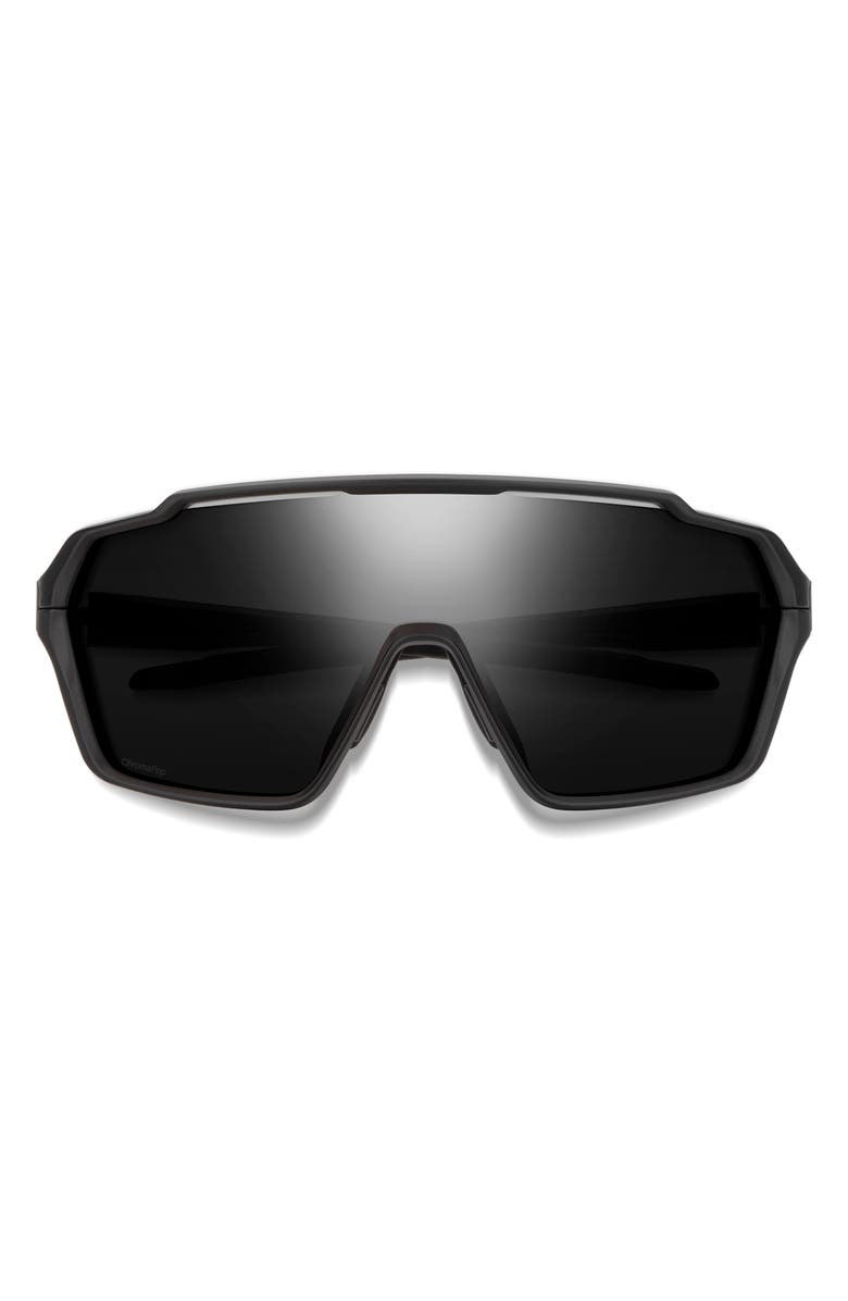 Smith Shift MAG<sup>™</sup> 143mm Shield Sunglasses, Main, color, Matte Black/ Chromapop Black