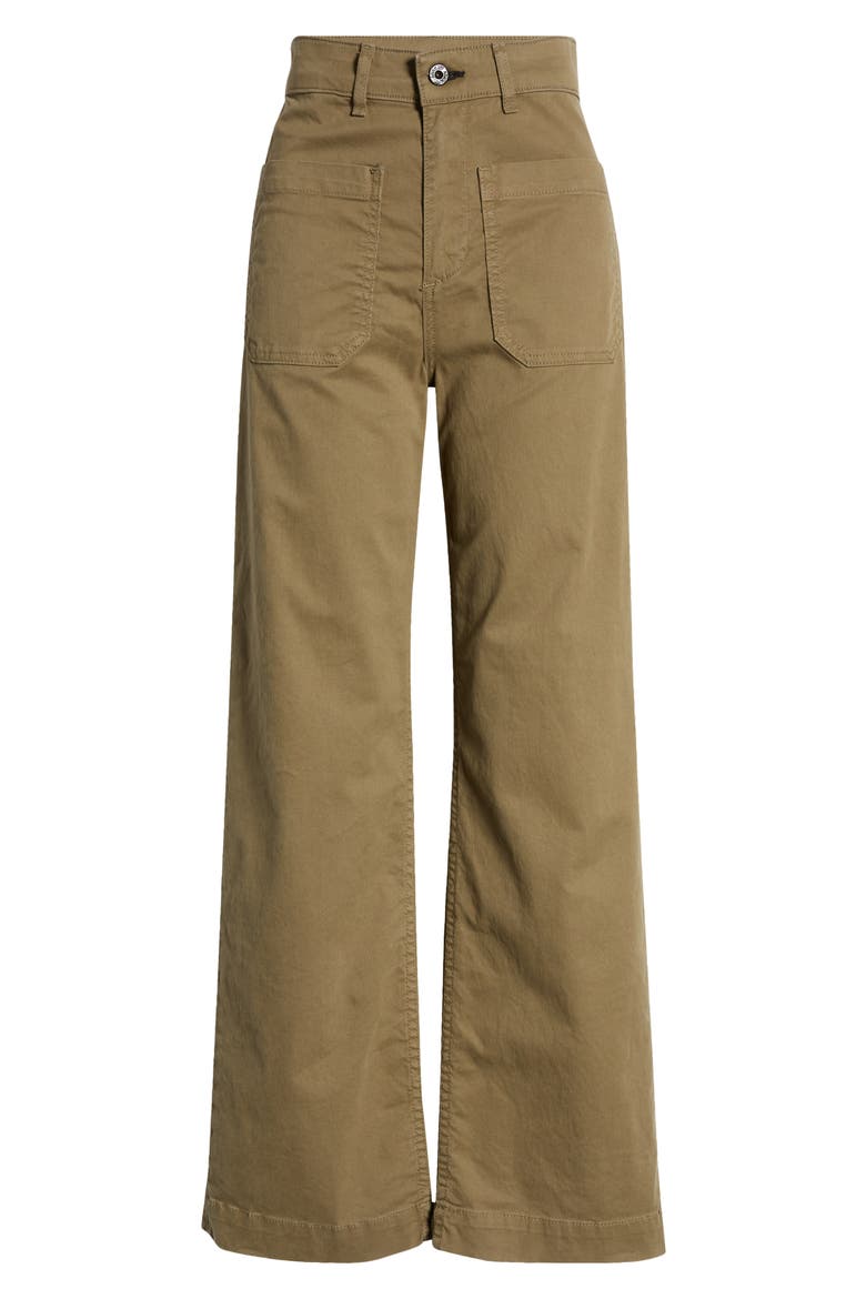 Sailor High Waist Wide Leg Pants, Alternate, color, OLIVE