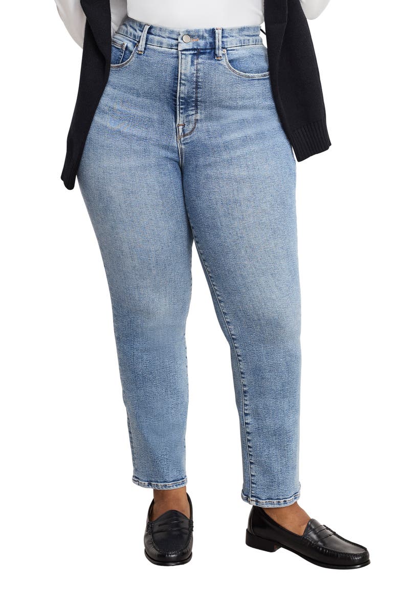 Soft-Tech Good Legs Mid Rise Straight Leg Jeans, Alternate, color, INDIGO988