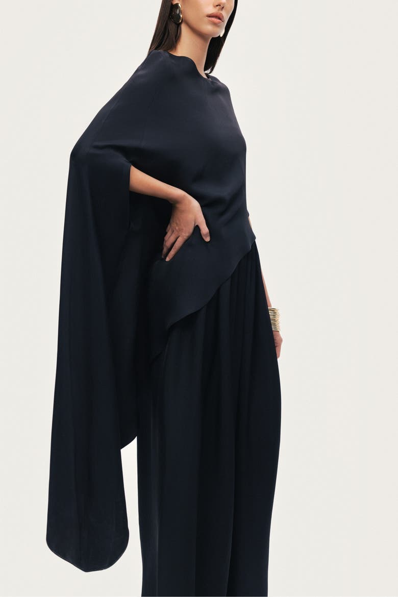 Elasticated Wide-Leg Pants, Alternate, color, Black