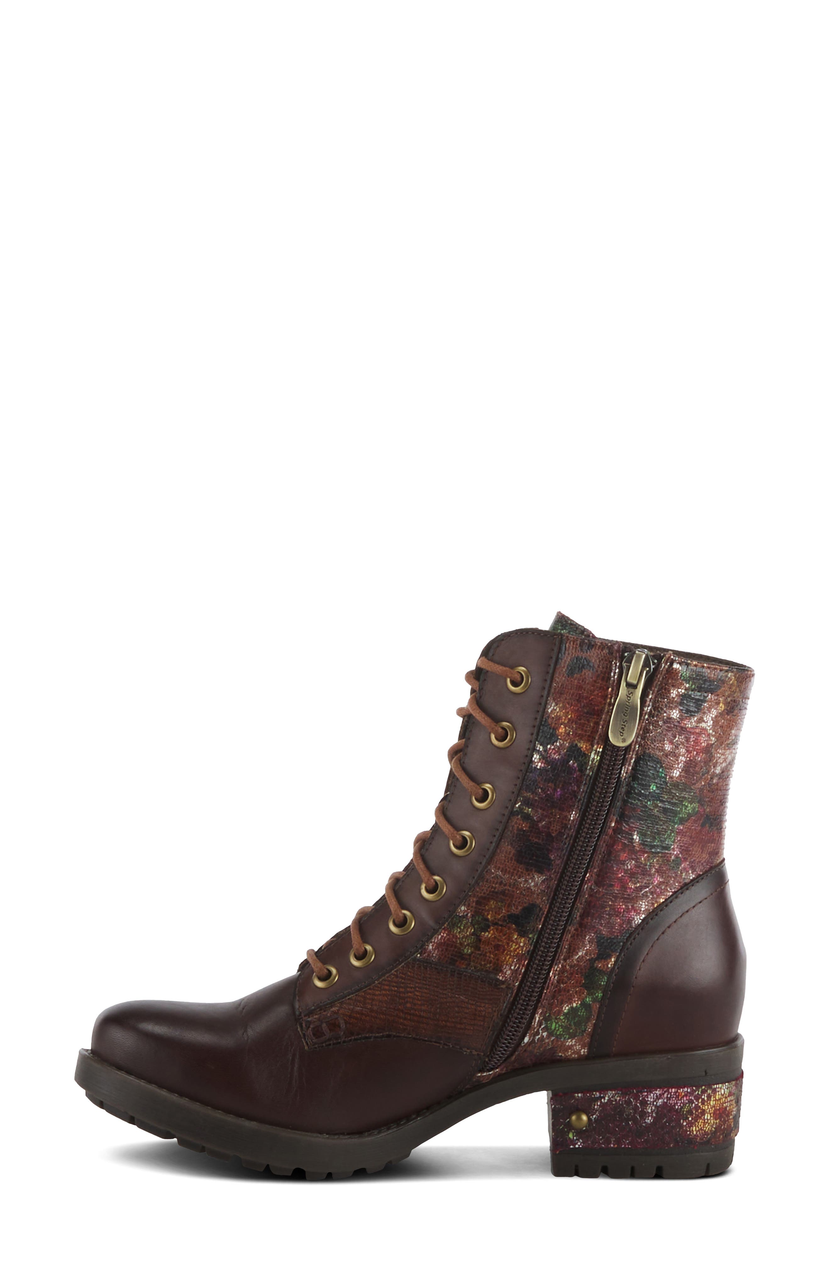 L'Artiste by Spring Step Marty-Met Bootie, Alternate, color, Brown Multi