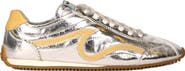 SANDRO LightWave metallic leather trainers