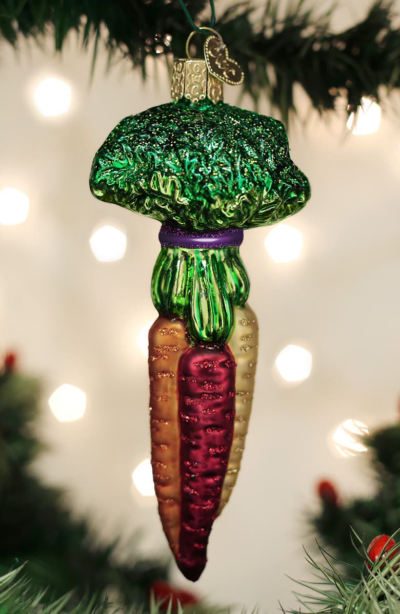 Old World Christmas Rainbow Carrots Glass Ornament, Alternate, color, Carrot
