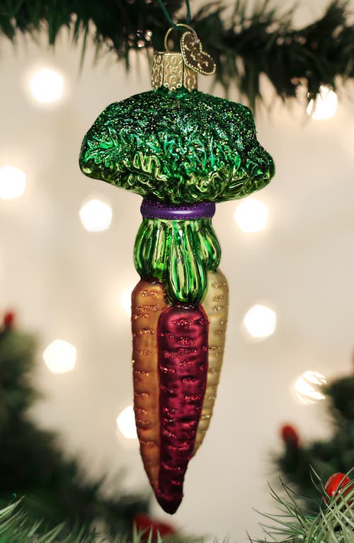 Old World Christmas Rainbow Carrots Glass Ornament In Multi
