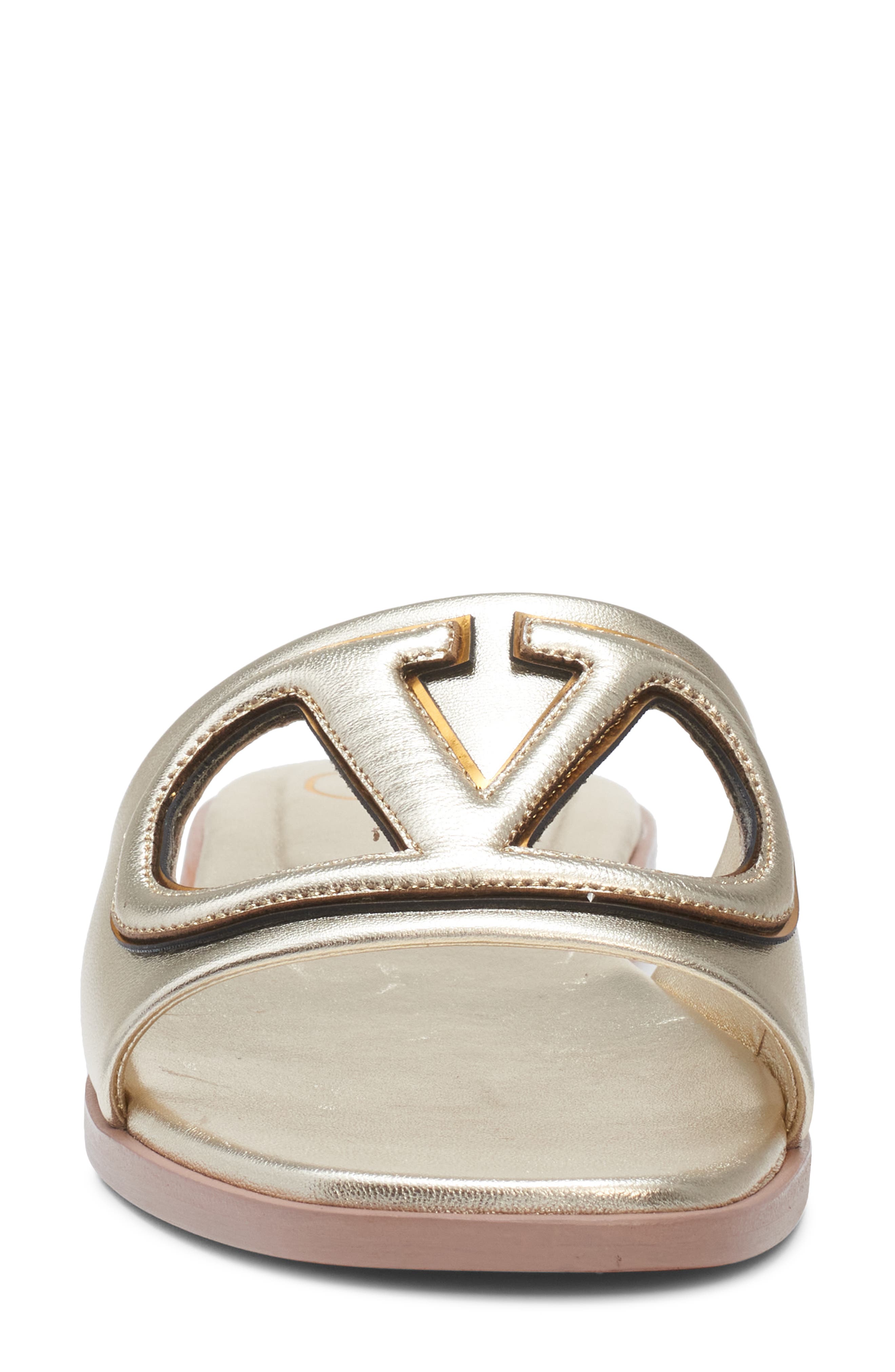 Valentino Garavani VLOGO Cutout Slide Sandal, Alternate, color, 