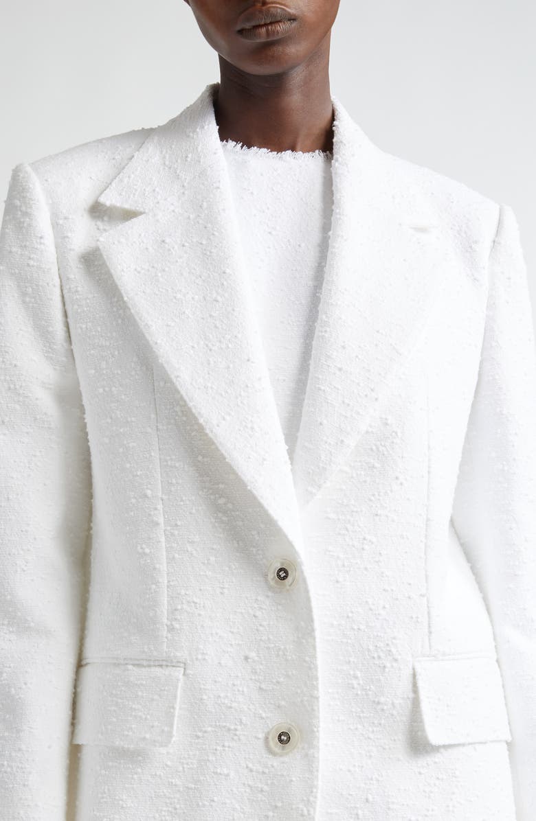Dolce&Gabbana Single Breasted Raschel Tweed Blazer, Alternate, color, Bianco Ottico