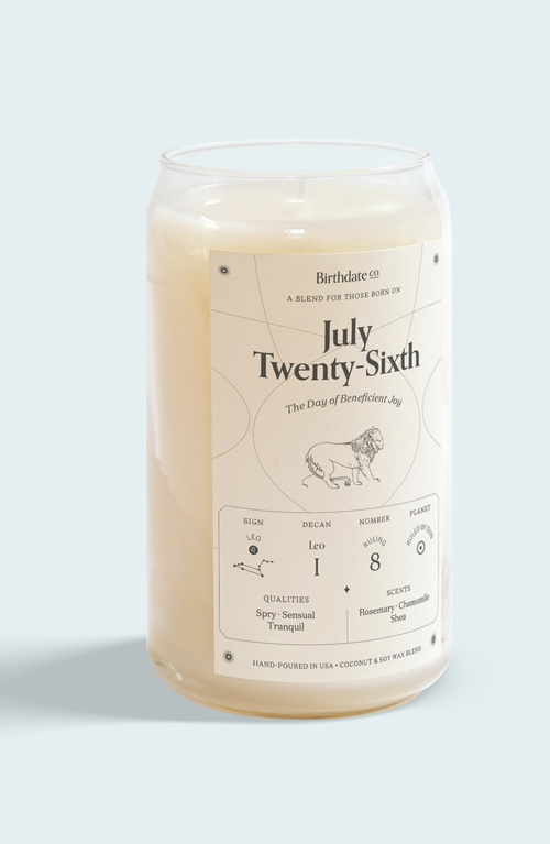 Shop Birthdate Co. The July Birthday Candle In July 26th