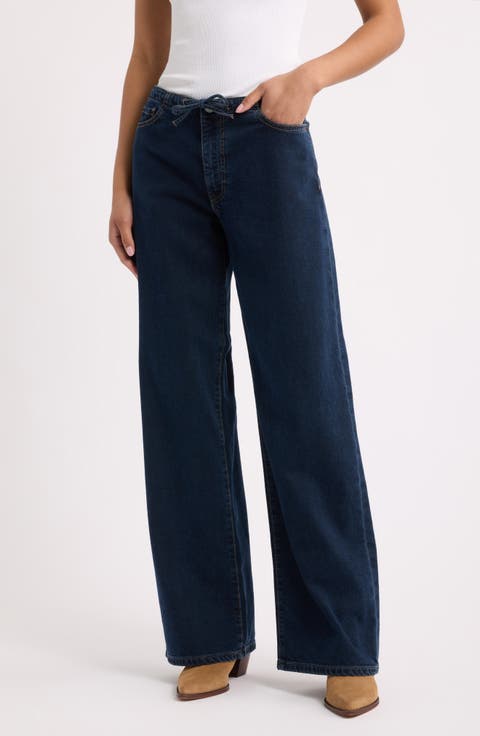 The Big Easy High Waist Wide Leg Drawstring Jeans