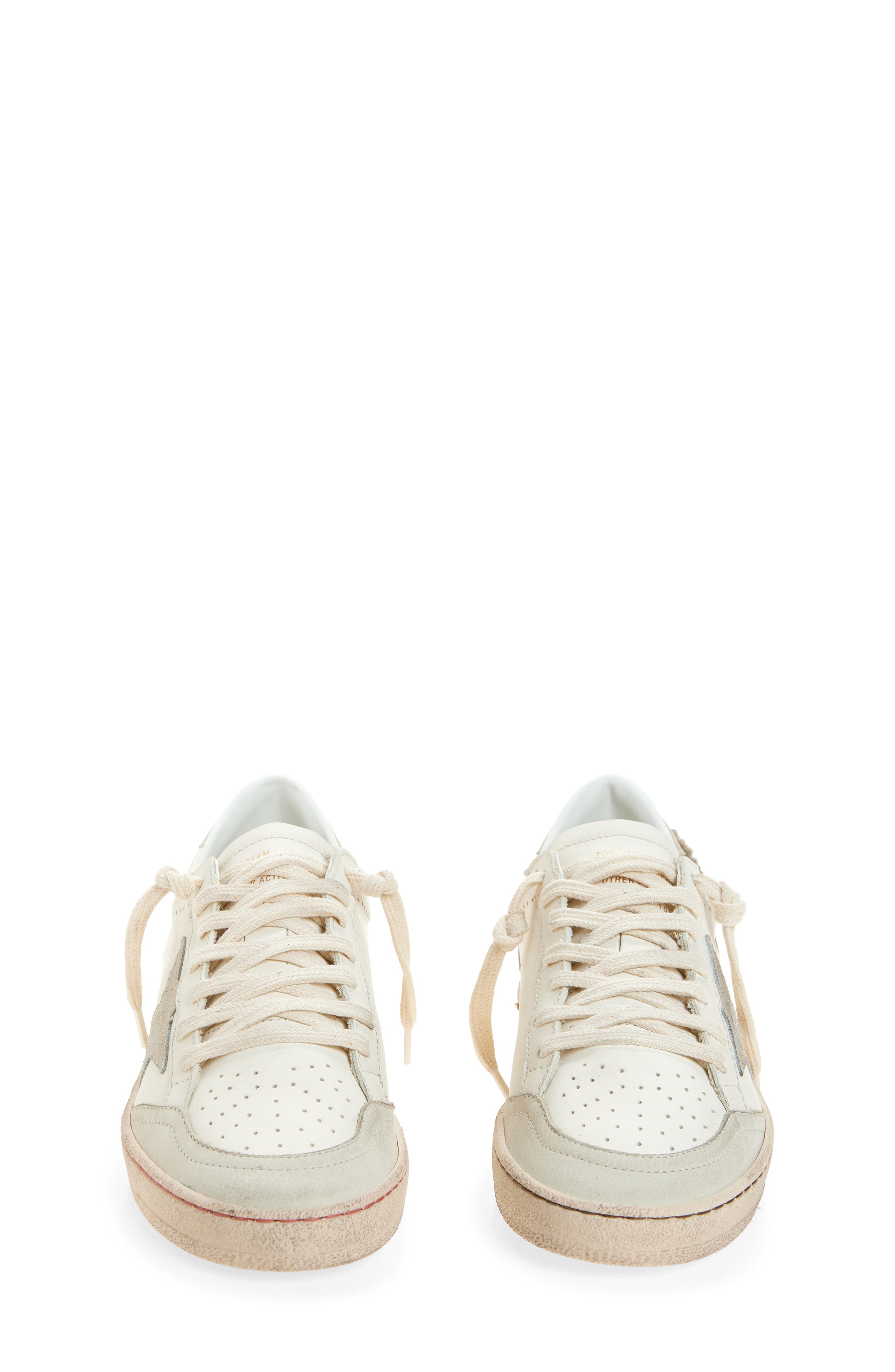 Golden Goose Ball Star Sneaker, Alternate, color, Buttercream/ White/ Platinum