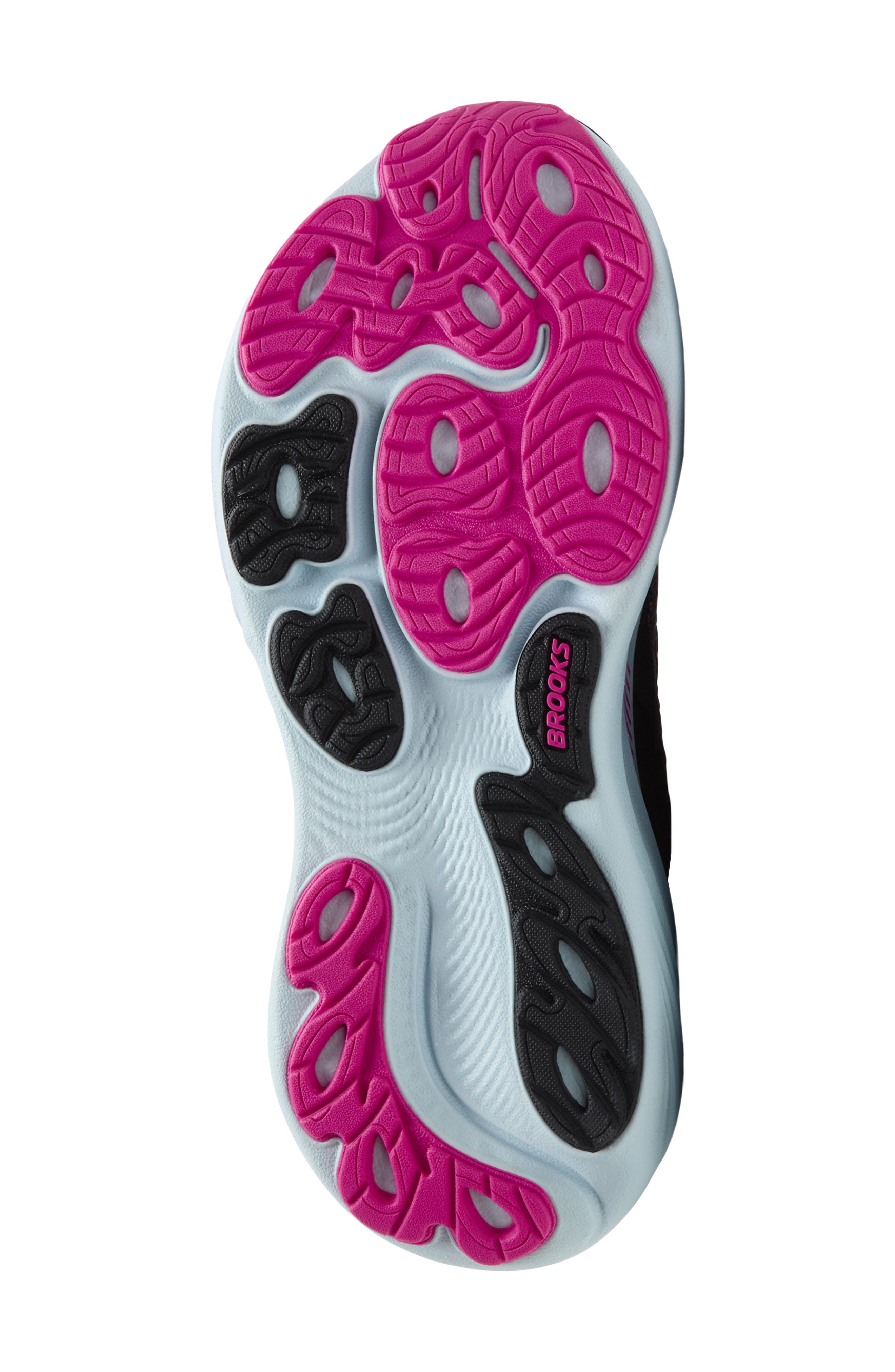 Brooks Adrenaline GTS 25 Running Shoe, Alternate, color, Black/ Cyber Pink/ Iced Aqua